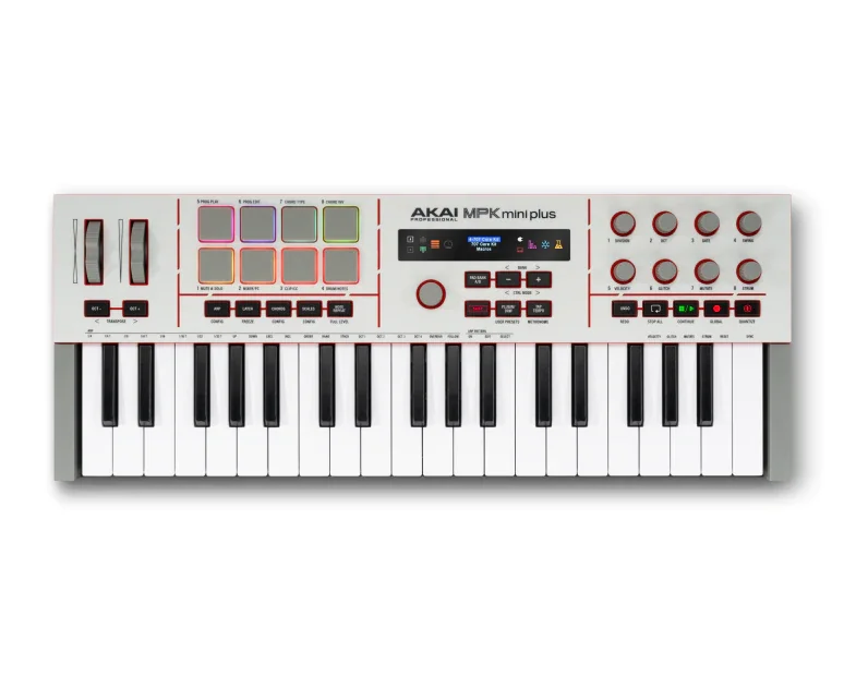 Akai MPK Mini Plus II : un clavier 37 touches à 159,99 euros, avec écran couleur et trois sorties CV/Gate